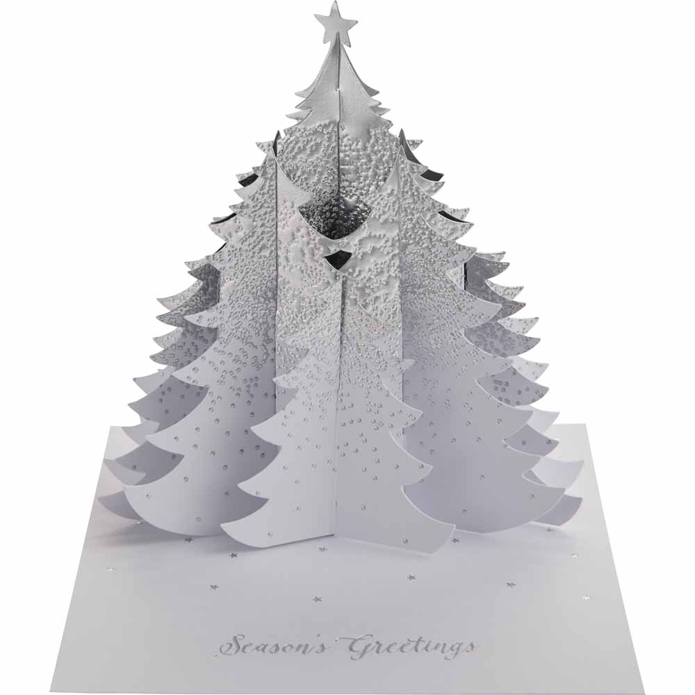 Wilko Deluxe Magical Tree 6 pack Christmas Cards Image 2