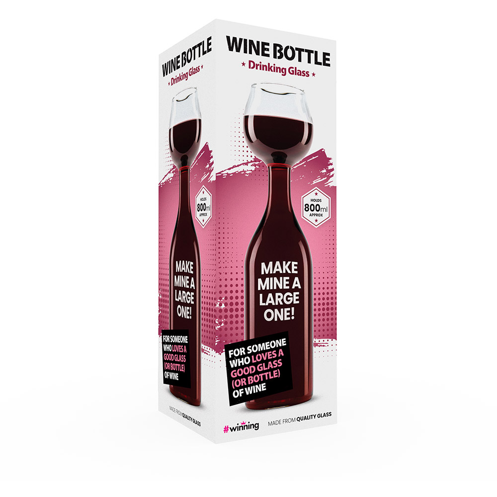 #Winning Wine Bottle Drinking Glass Image 3