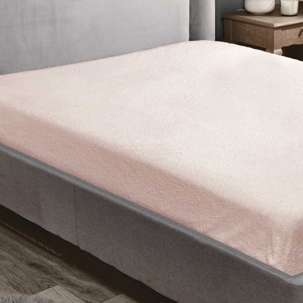 Rapport Home Teddy Double Pink Fitted Bed Sheet Image 3