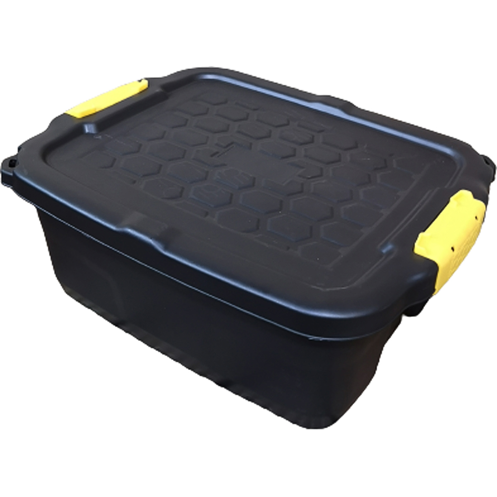 Samuel Alexander 24L Black Heavy Duty Lockable Storage Box Image 1