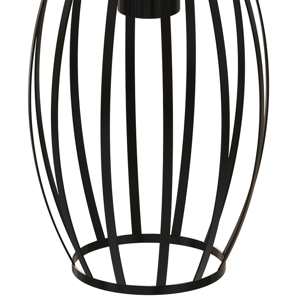 Living and Home Small Black Iron Lantern E27 Pendant Light Image 3