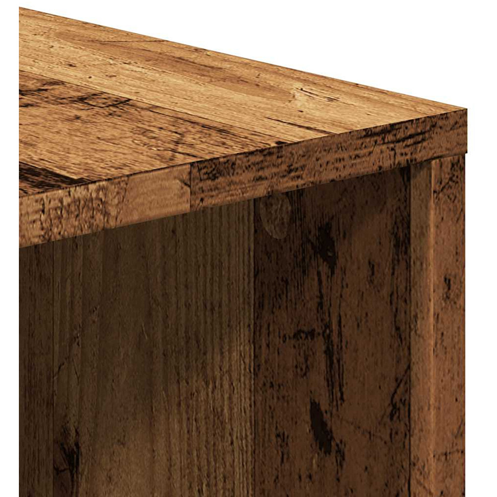 vidaXL 2 Door 4 Shelf Old Wood Wide TV Cabinet Image 8