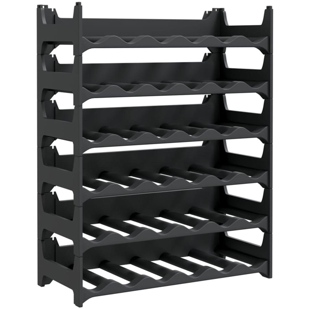 vidaXL 36 Bottle Anthracite Stackable Wine Rack Image 1