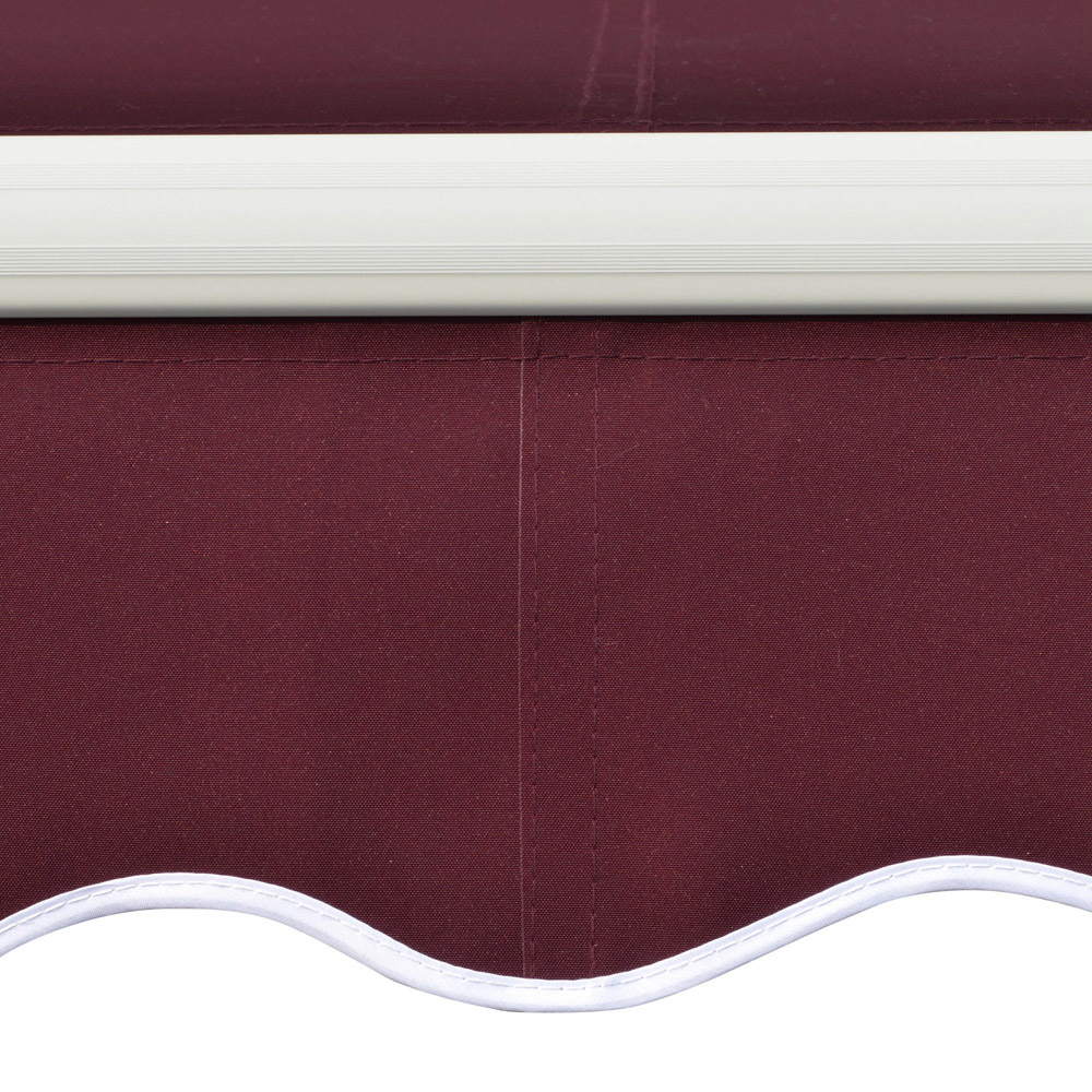 Outsunny Wine Red Retractable Awning with Fittings 3 x 4m Image 3