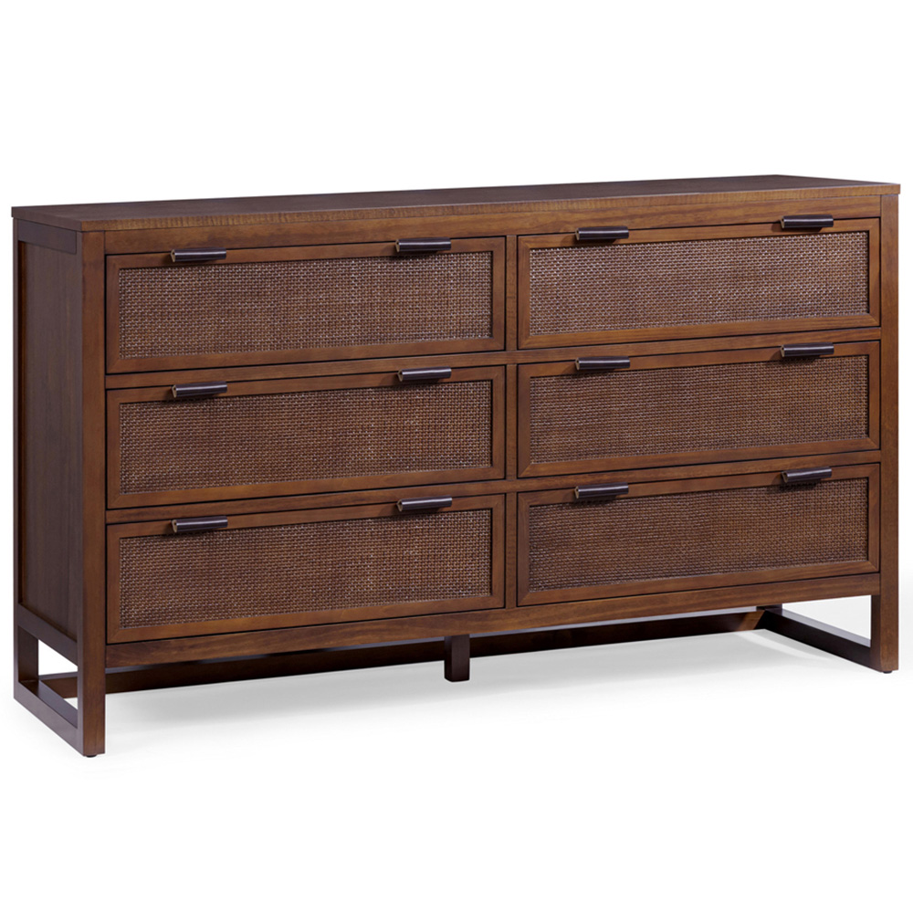 Teamson Home Hatteras 6 Drawer Walnut Dresser Image 2