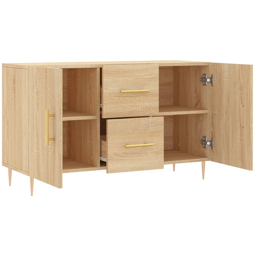 vidaXL 2 Door 2 Drawer Sonoma Oak Sideboard Image 5
