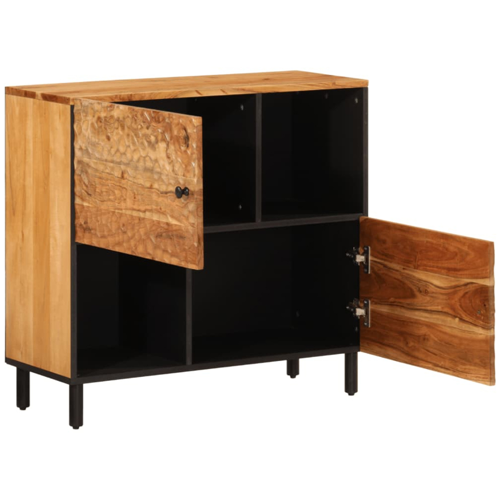 vidaXL 2 Door Solid Acacia Wood Side Cabinet Image 3