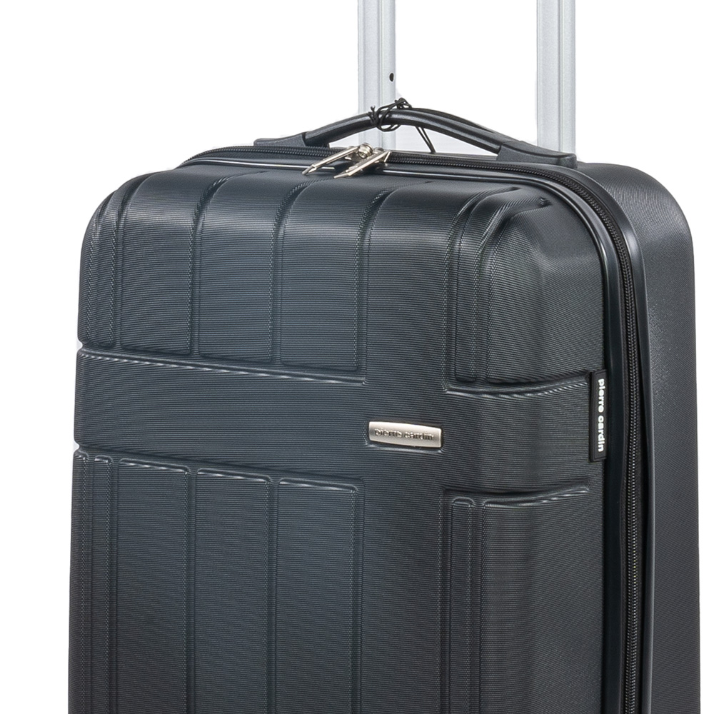 Pierre Cardin Small Black Lightweight Trolley Suitcase Image 2