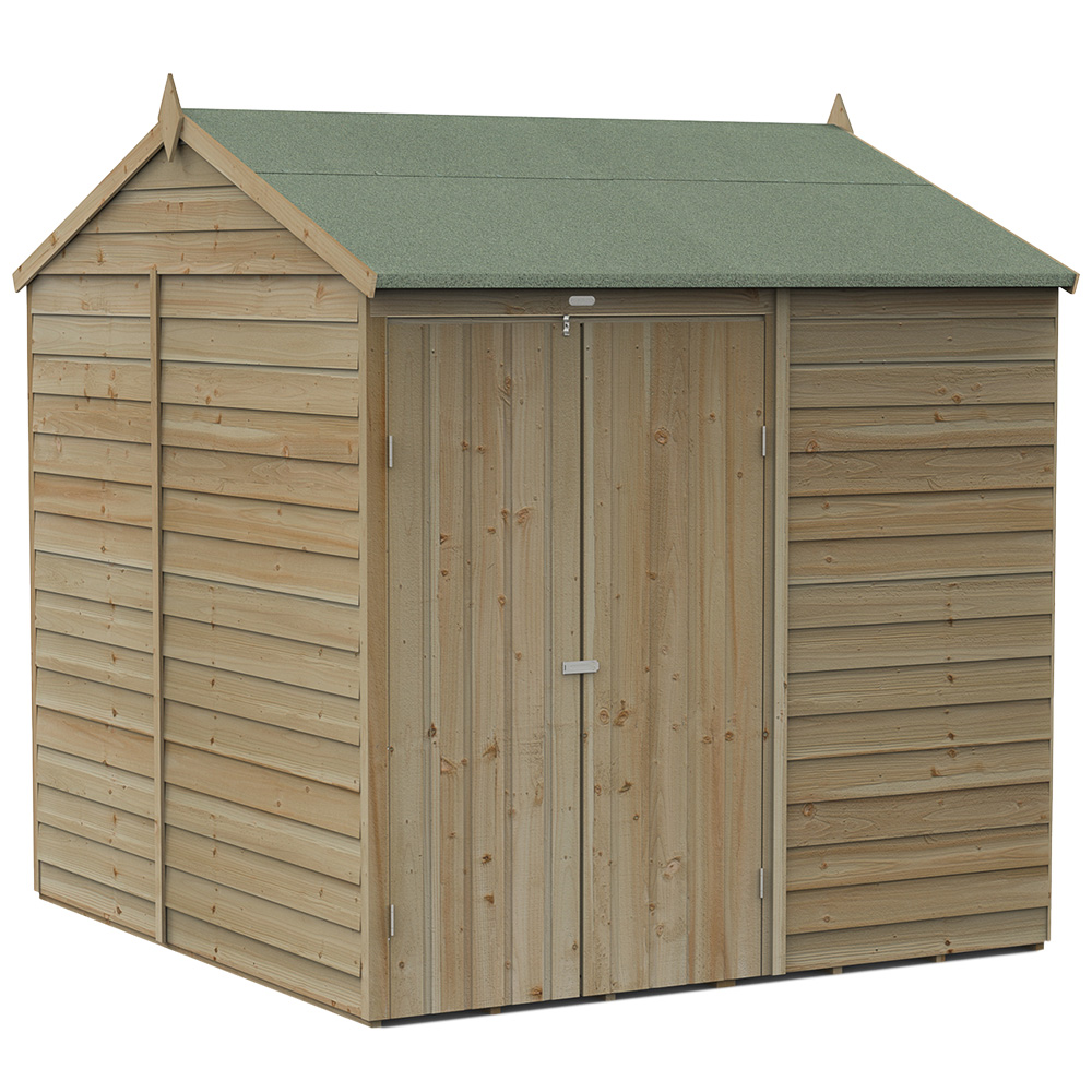 Forest Garden 4LIFE 7 x 7ft Double Door Reverse Apex Shed Image 1