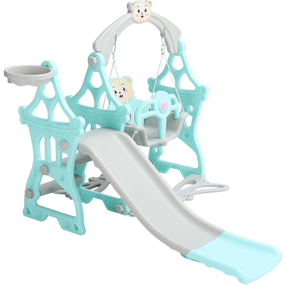 Plastic outdoor swing and slide sets sales