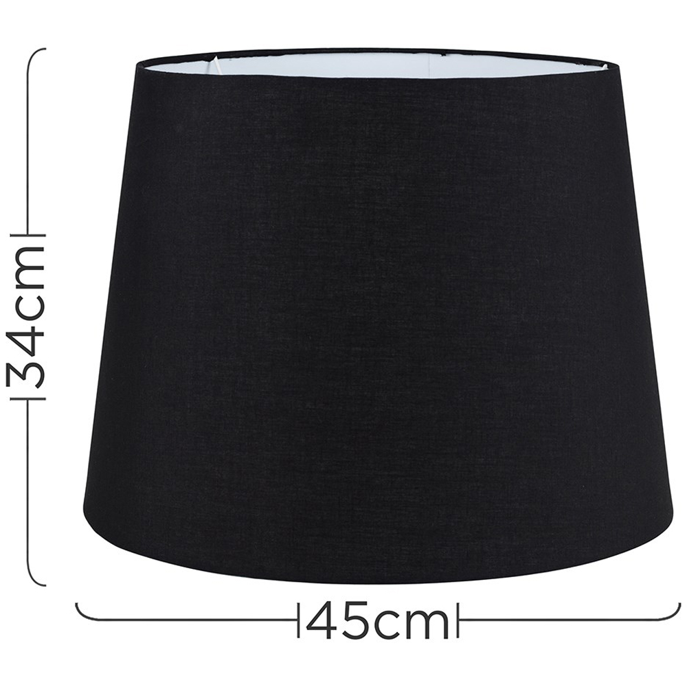 ValueLights Aspen Black Tapered Lamp Shade XL Image 4