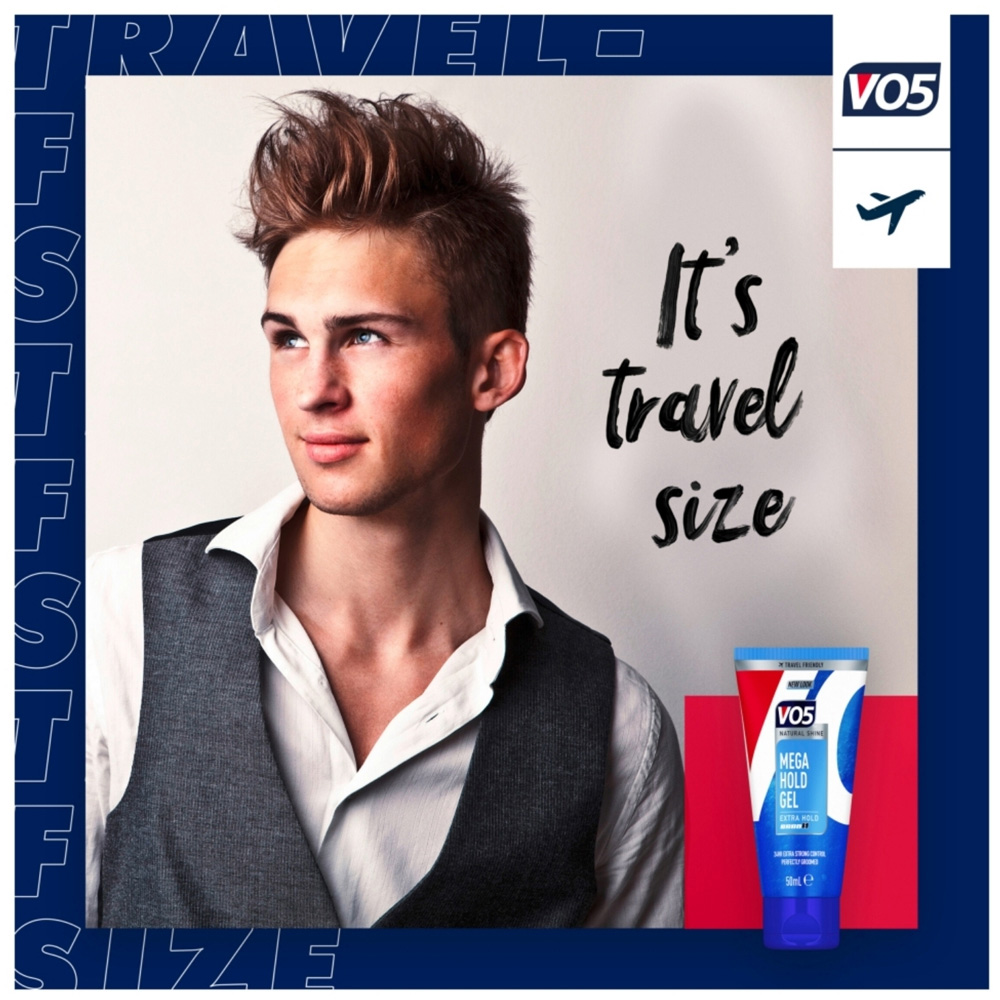 VO5 Natural Shine 72H Slick Styles Long-Lasting Weatherproof Mega Hold Hair Gel 50ml 6 Pack Image 8