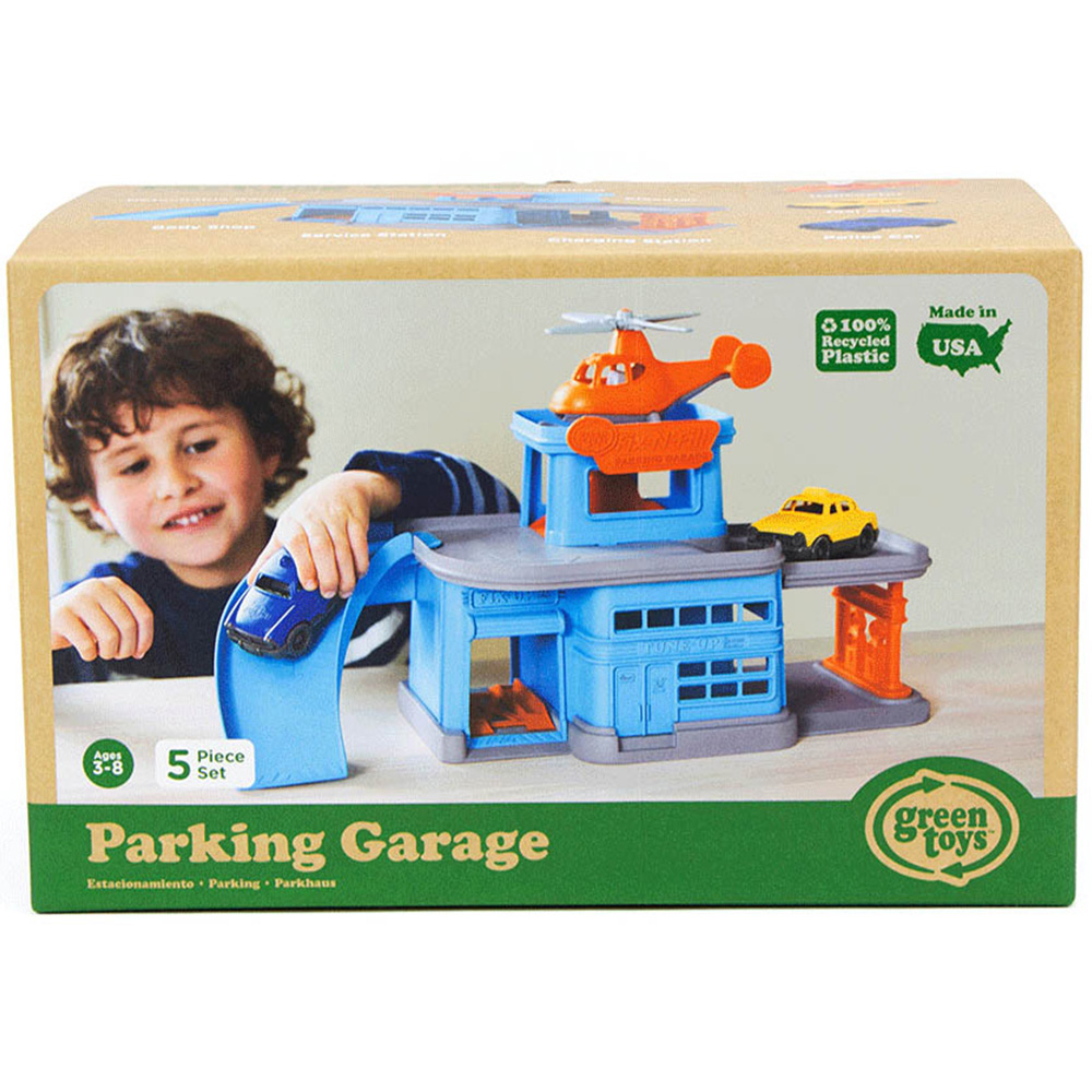 BigJigs Toys Green Toys Parking Garage Playset Image 1