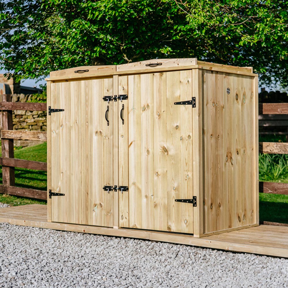 The Garden Village Chatburn 4 Recycle Box Storage Shed Image 9