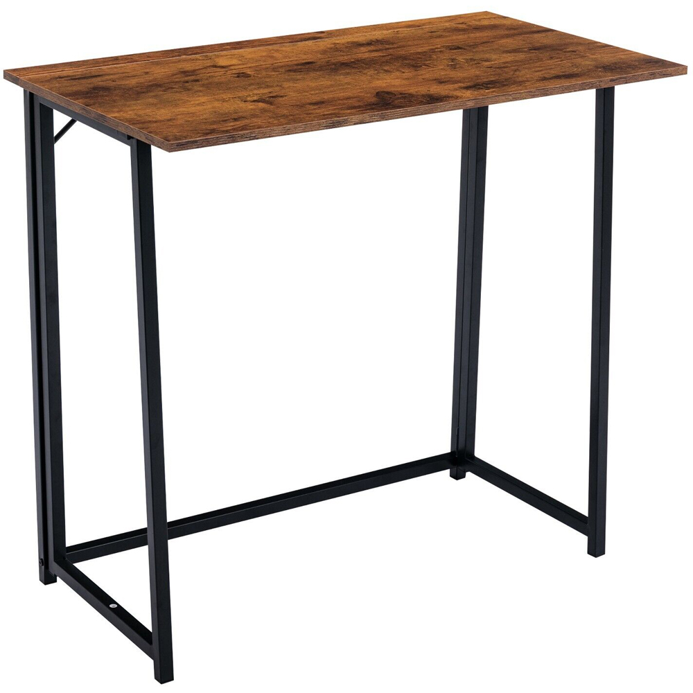 Boston Foldable Computer Desk Walnut Image 2