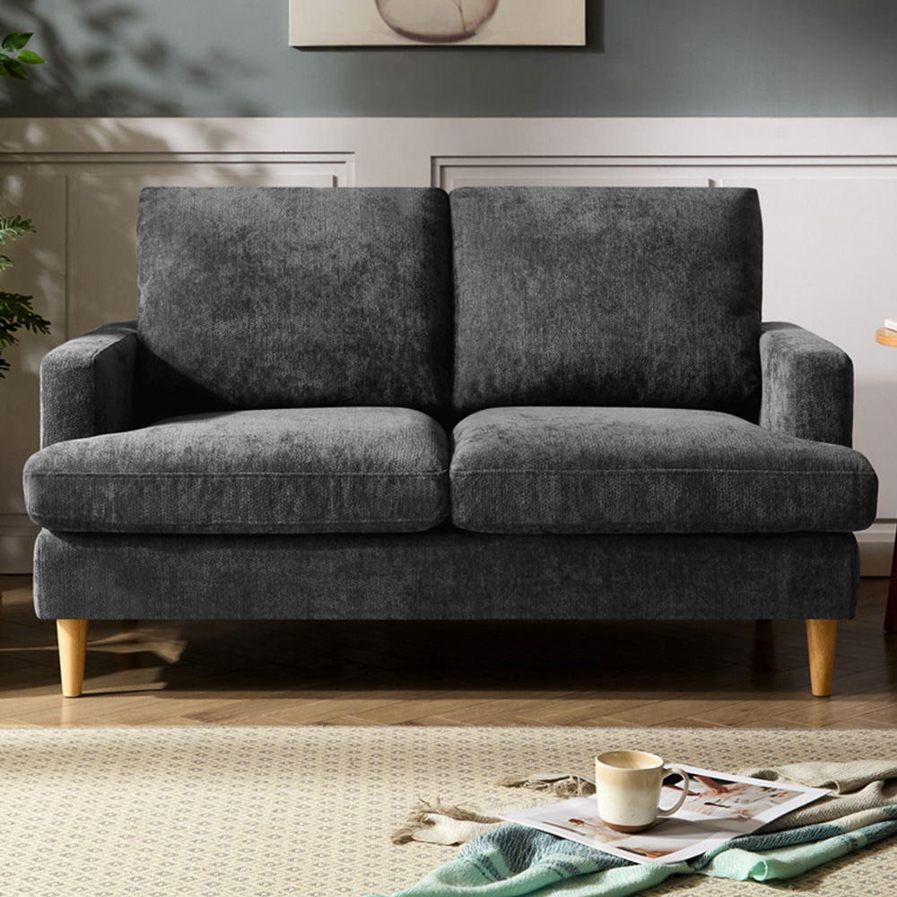 Artemis Home Newsome 2 Seater Dark Grey Fabric Sofa Image 1