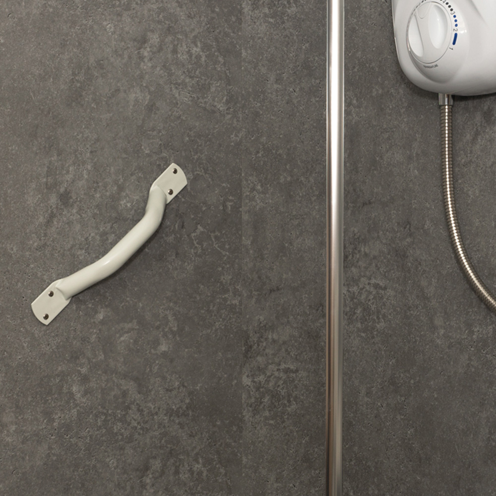 Aidapt White Solo Easigrip Steel Grab Bar 305mm Image 2
