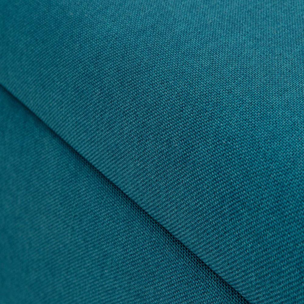 GFW Secreto Teal Blue Hopsack Fabric Ottoman Storage Bench Image 9