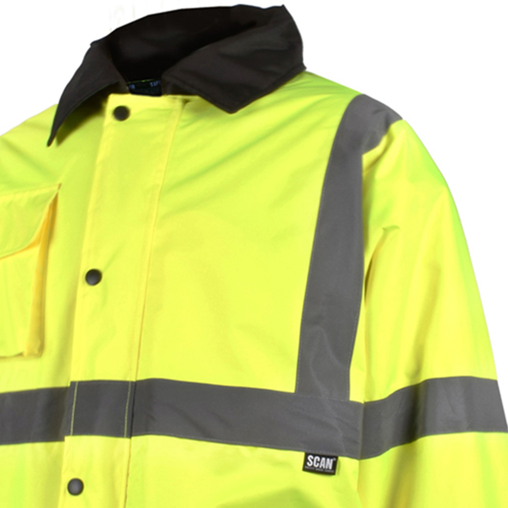 Scan Hi Visibility Motorway Jacket XXL Yellow and Black Image 3