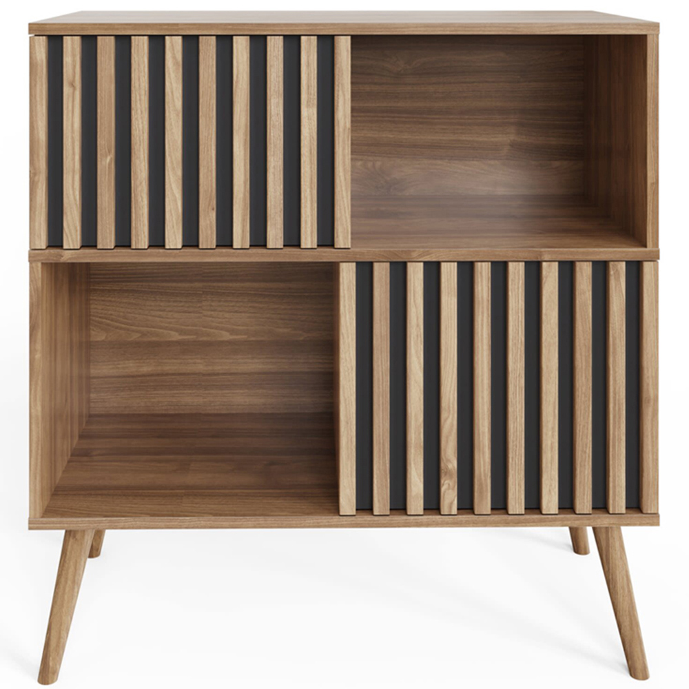 GFW Rowan Oak Louvered Compact Sideboard Image 3