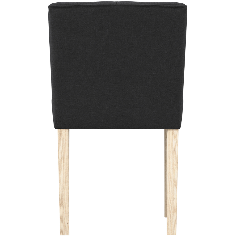 LPD Home Shay Anthracite Linen Winged Back Dining Chair Image 5