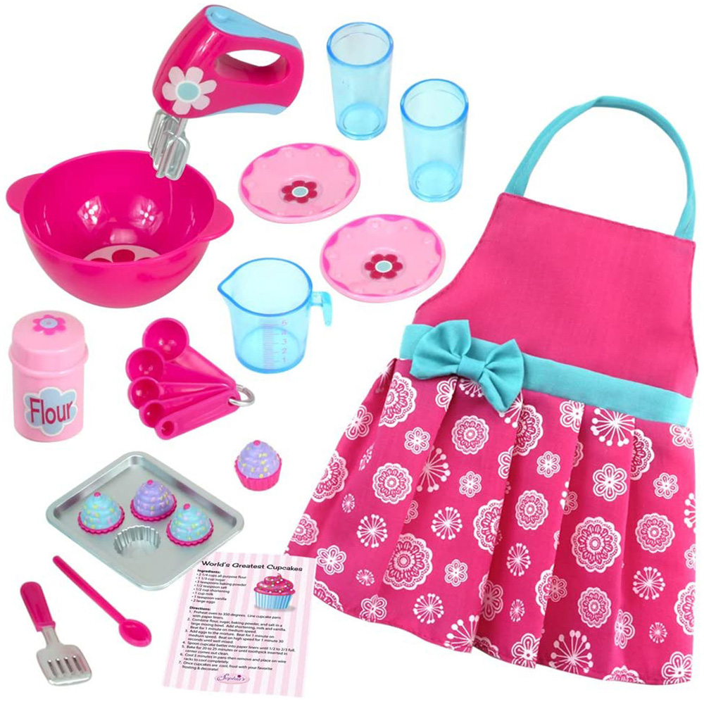 Teamson Kids Baking Accessories and Apron Set Image 1