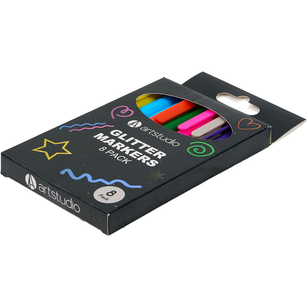 Pack of 8 Glitter Markers Image 2