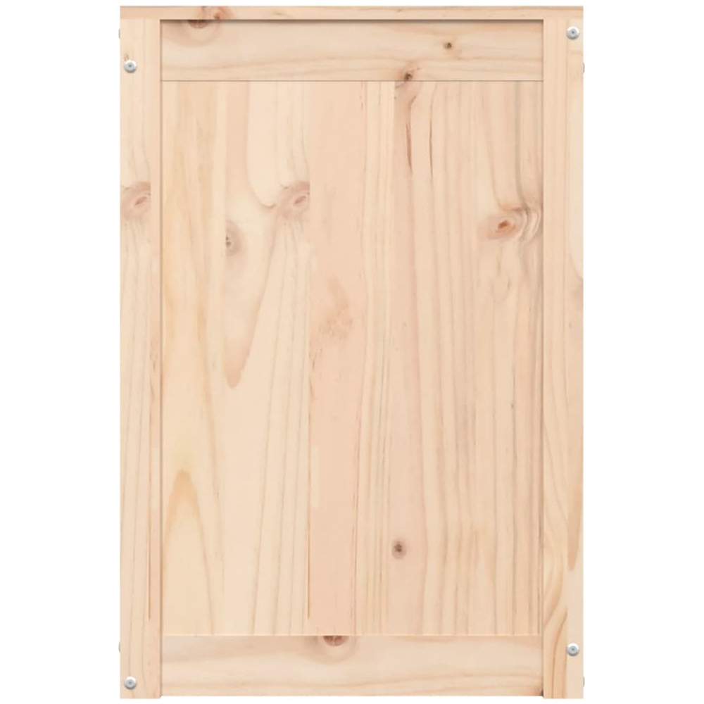 vidaXL Solid Pine Wood Laundry Basket 44 x 44 x 66cm Image 5
