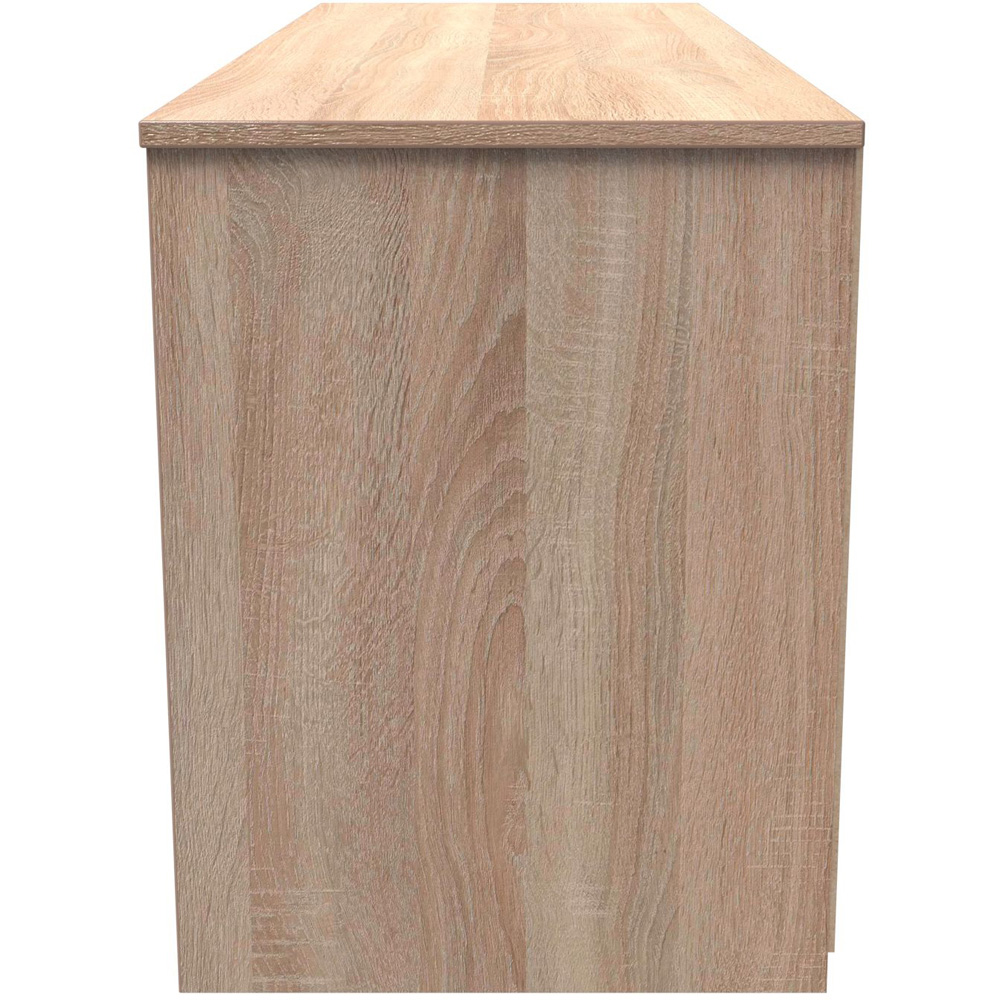 Crowndale Monaco 4 Drawer White Gloss and Bardolino Oak Bed Box Ready Assembled Image 4