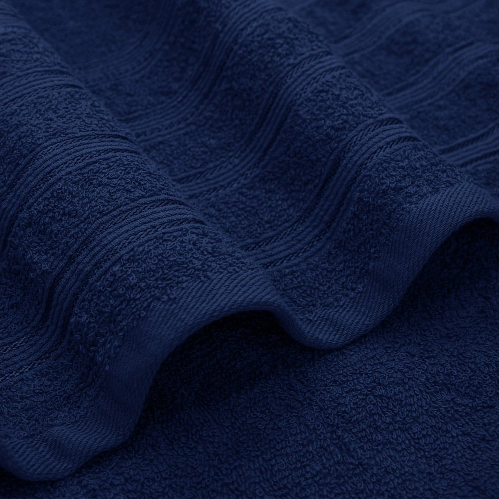 Velosso Hampi Cotton Navy Bath Sheet Set of 2 Image 3