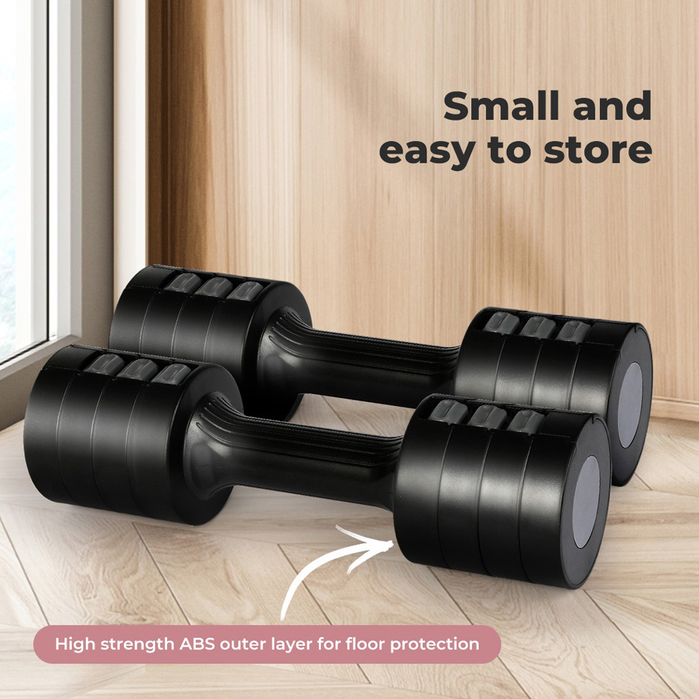 Spector Centra Black Metal Adjustable Dumbbell Pair 1-2.5kg Image 8