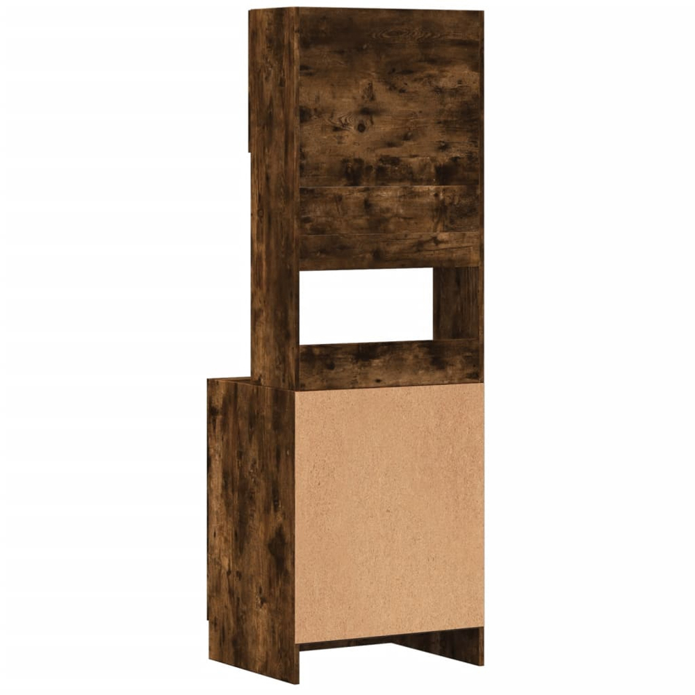 vidaXL 4 Door Single Shelf Smoked Oak Kitchen Cabinet Image 7