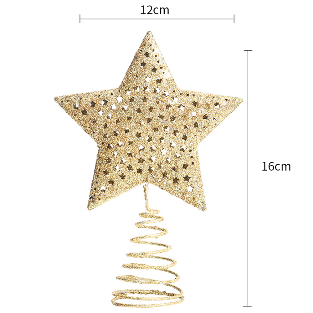 Living and Home Gold Glitter Star Christmas Tree Topper 16 x 12cm | Wilko