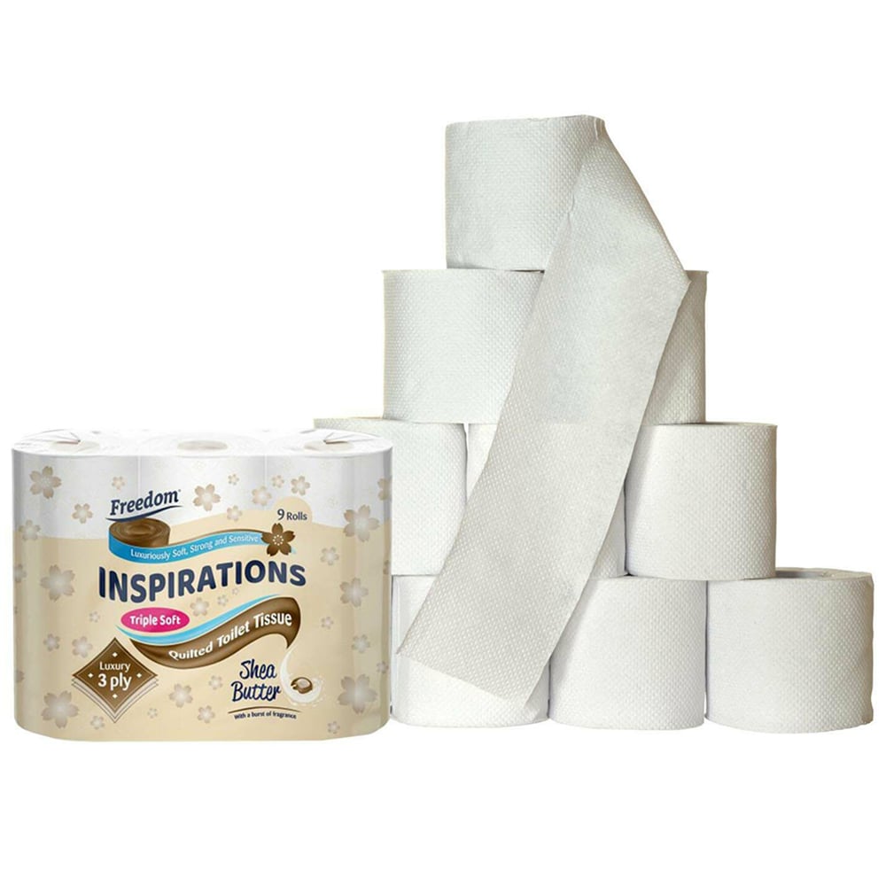Freedom Inspirations Quilted Shea Butter Toilet Paper 135 Rolls 3 Ply Image 3