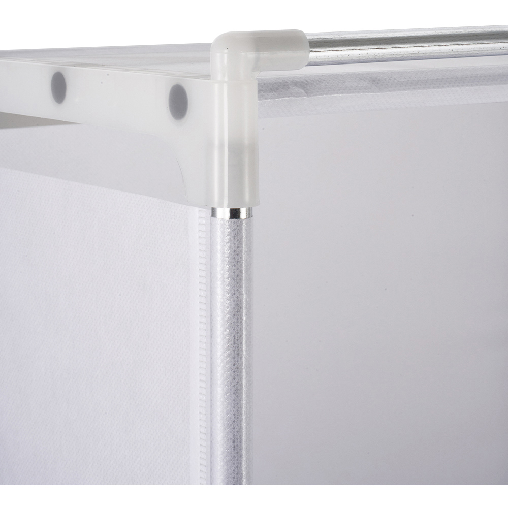 Living and Home 5-Tier White Freestanding Portable Wardrobe with Curtain Image 5