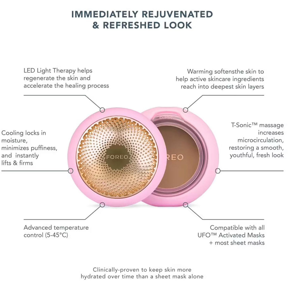 Foreo UFO Pearl Pink Face Mask Treatment Device Image 5