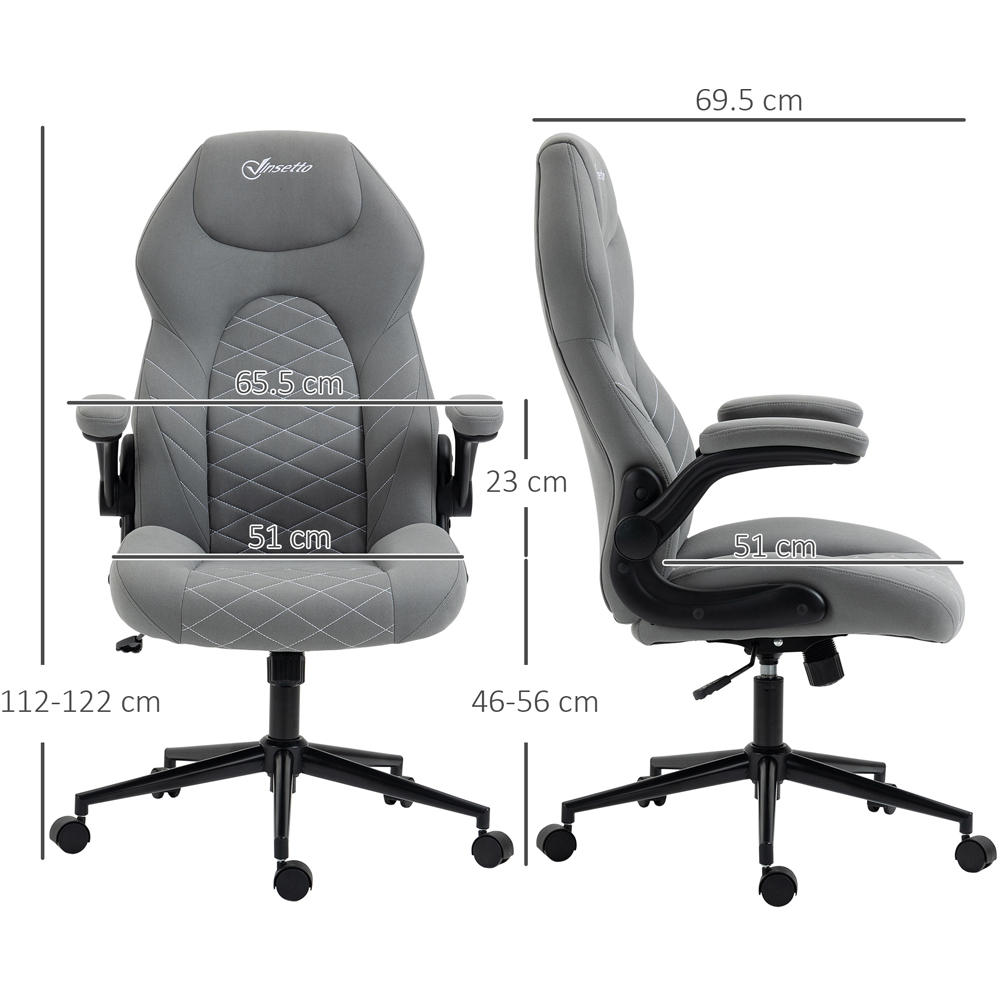 Portland Light Grey Swivel Office Computer Chair Image 9