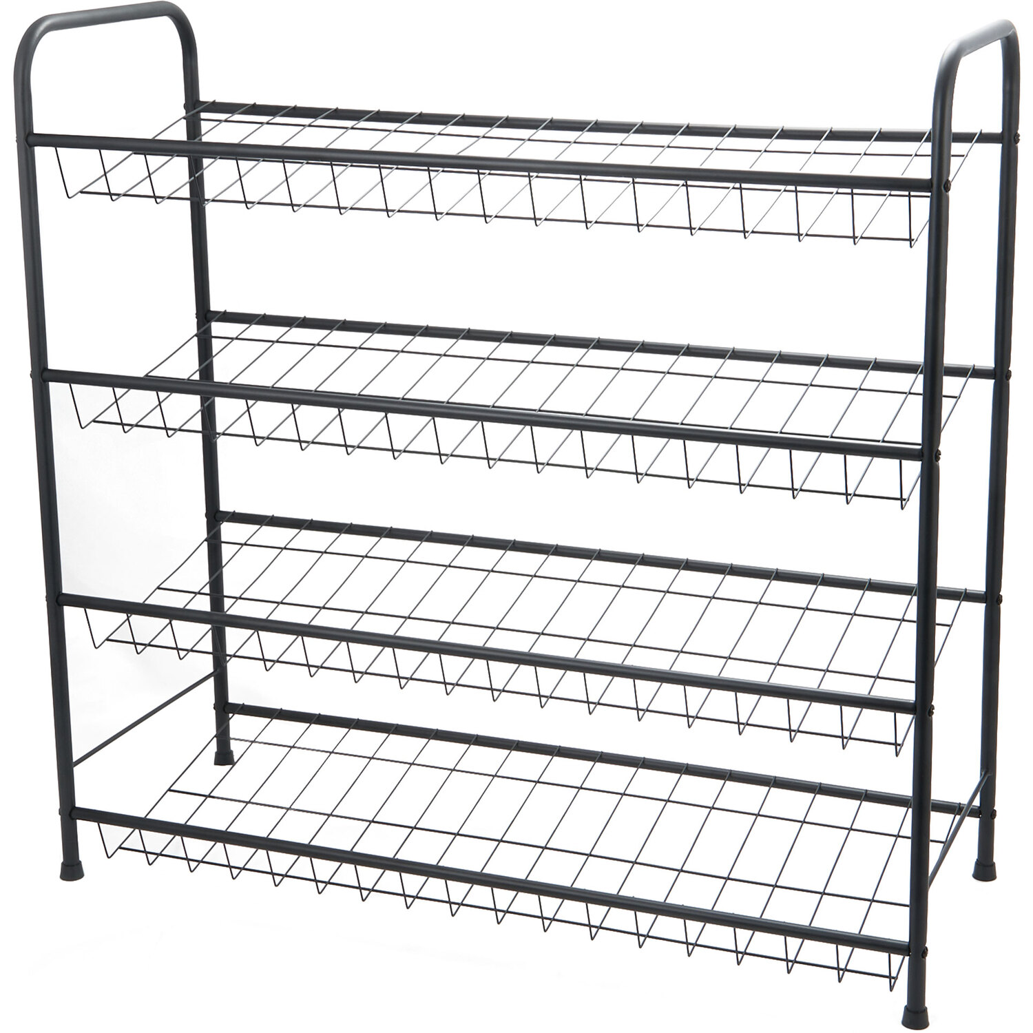 4 Tier Shoe Rack - Black Image 1