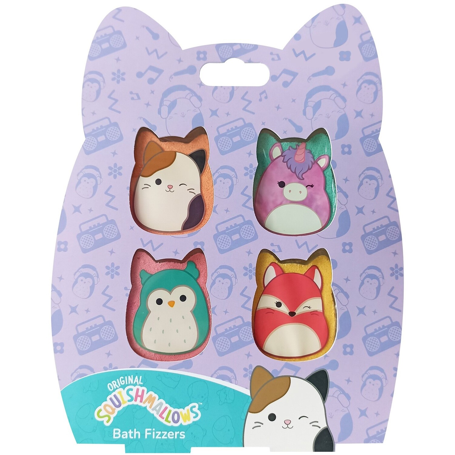 Set of 4 Squishmallow Bath Fizzers 40g - Purple Image