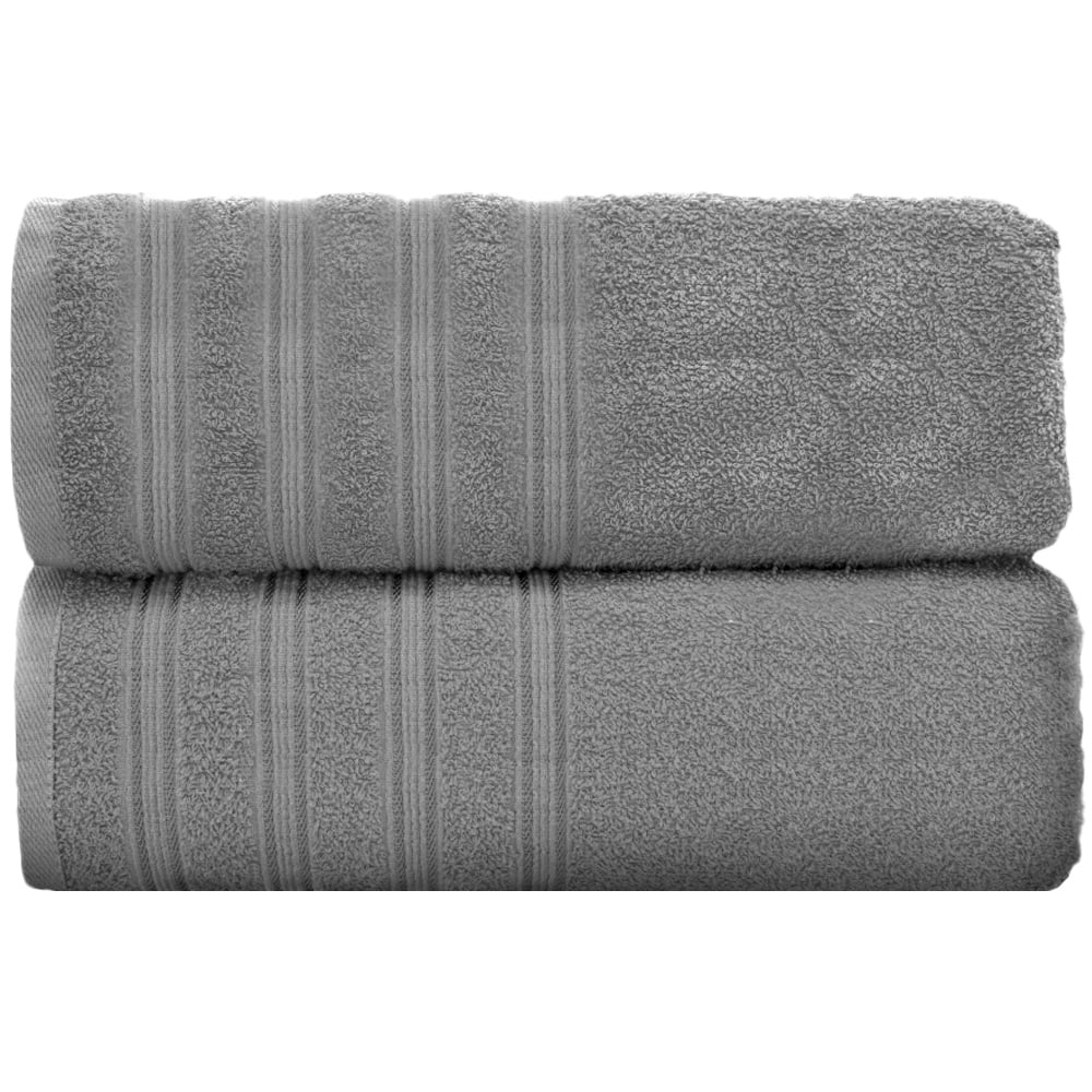 Velosso Hampi Cotton Silver Bath Towel Set of 2 Image 1