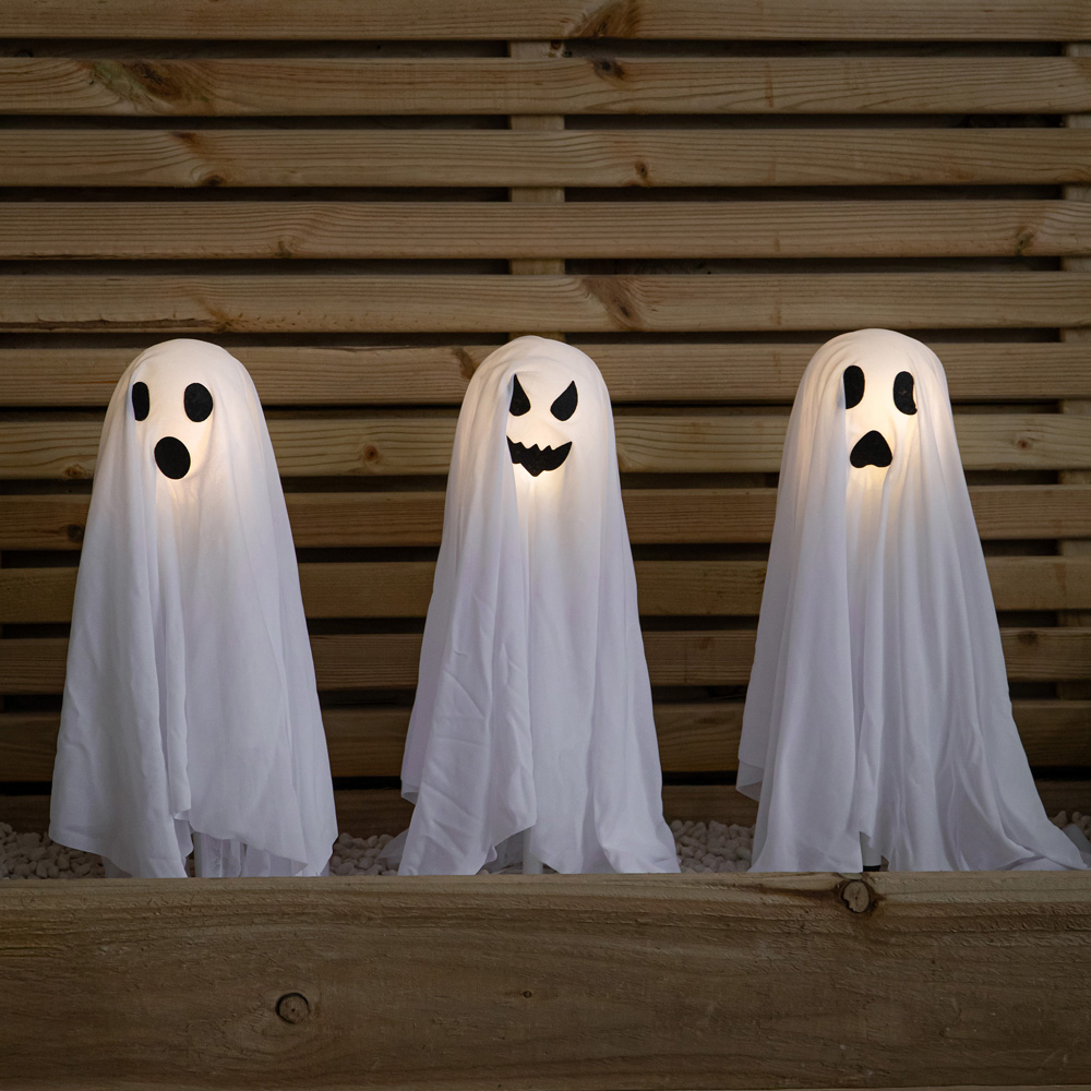 Samuel Alexander LED Ghost Halloween Path Light 51cm 3 Pack Image 2