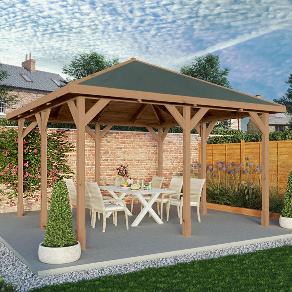 Mercia 4 x 4m Pressure Treated Traditional Gazebo Image 1