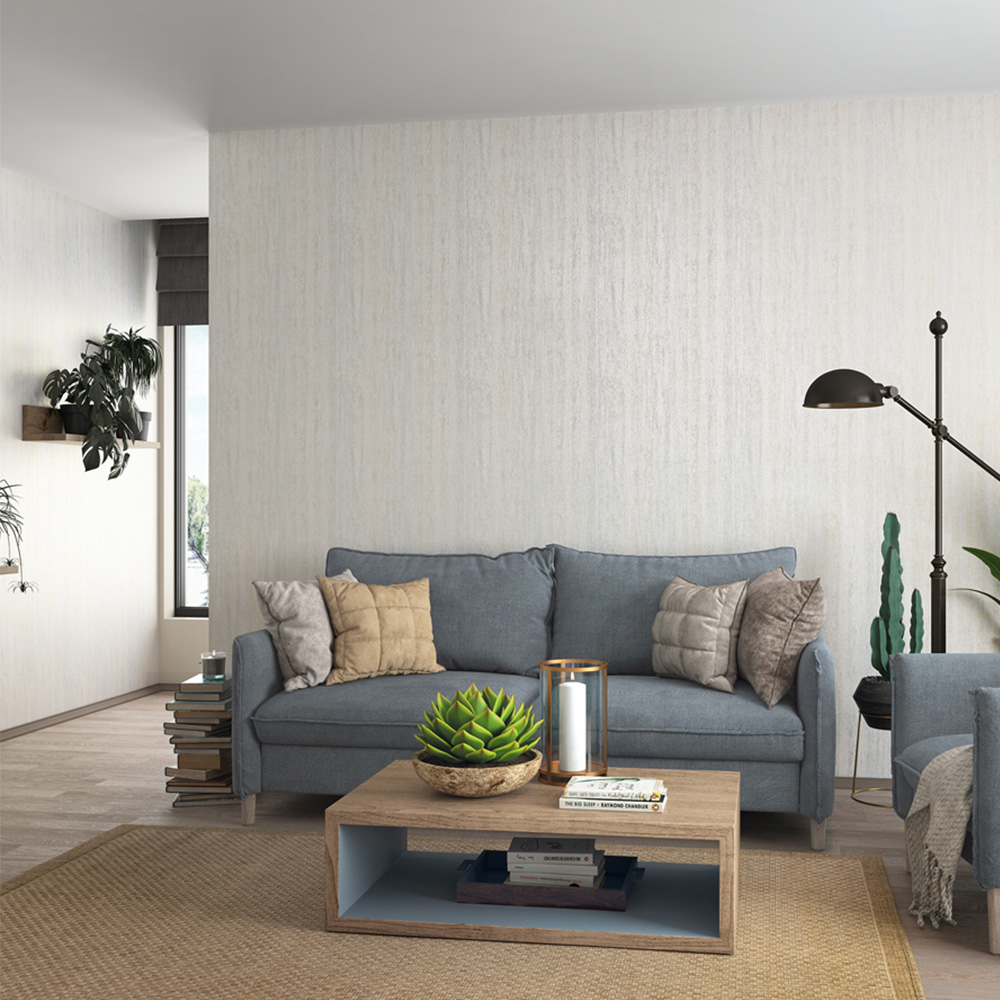 Galerie Industrial Effects White Silver and Peach Wallpaper Image 3