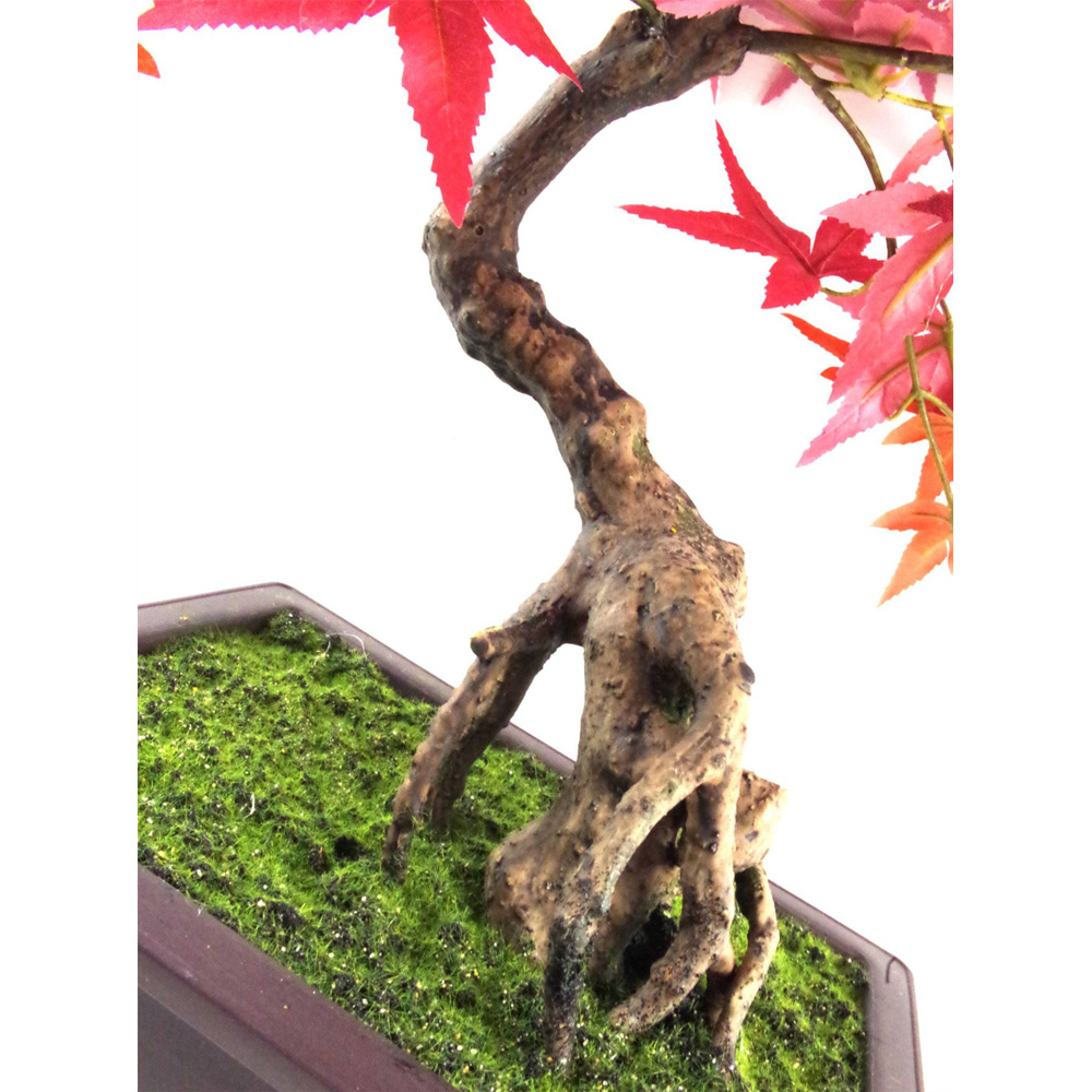 Botanik Red Maple Bonsai Artificial Tree in Pot 50cm Image 3