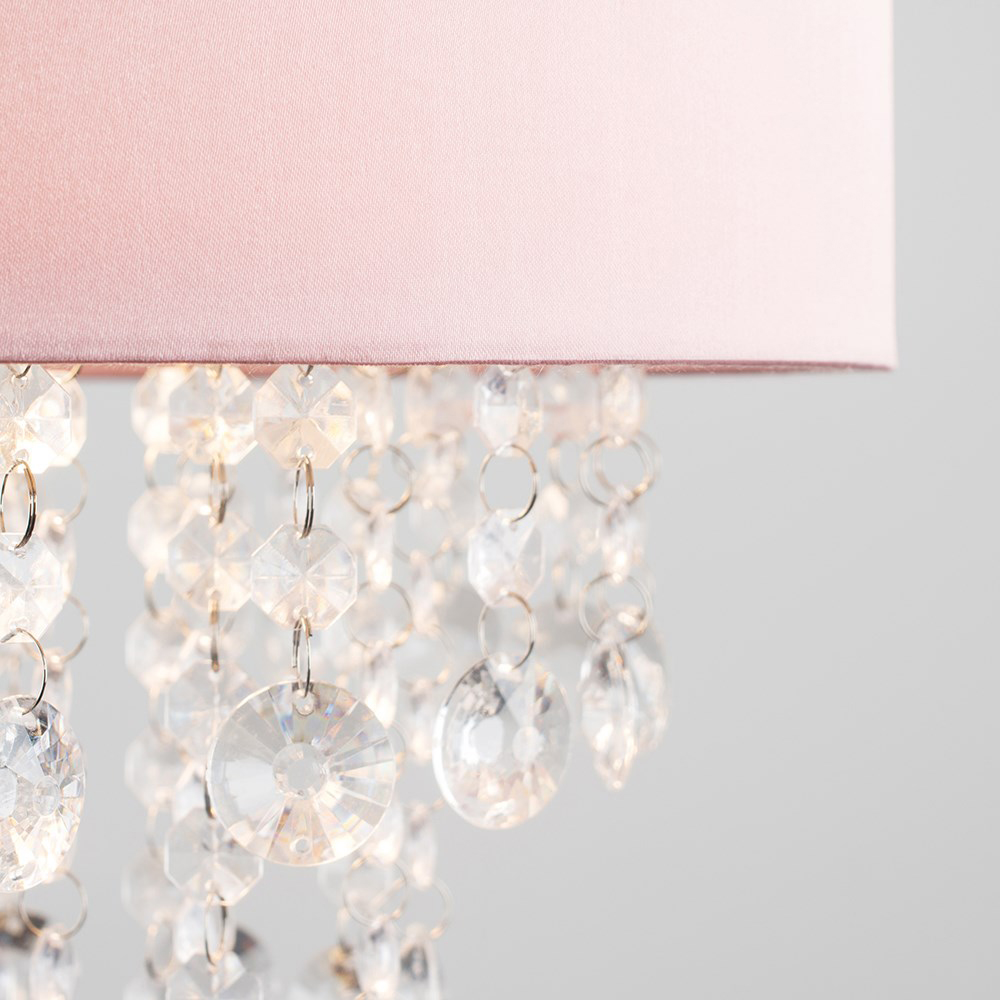 ValueLights Jesmond Dusky Pink Droplet Easy Fit Ceiling Light Shade Image 6