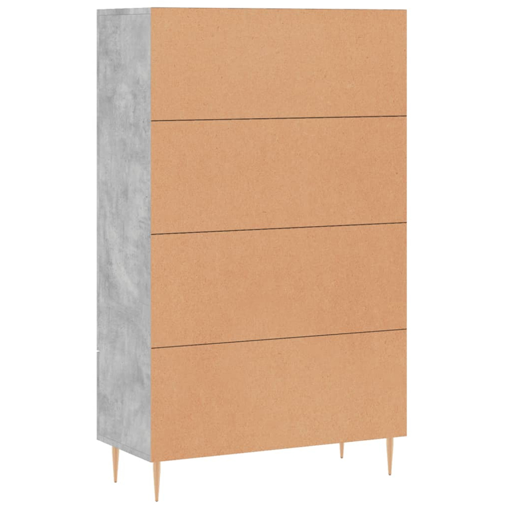 vidaXL 2 Door Single Drawer Concrete Grey Highboard Image 8