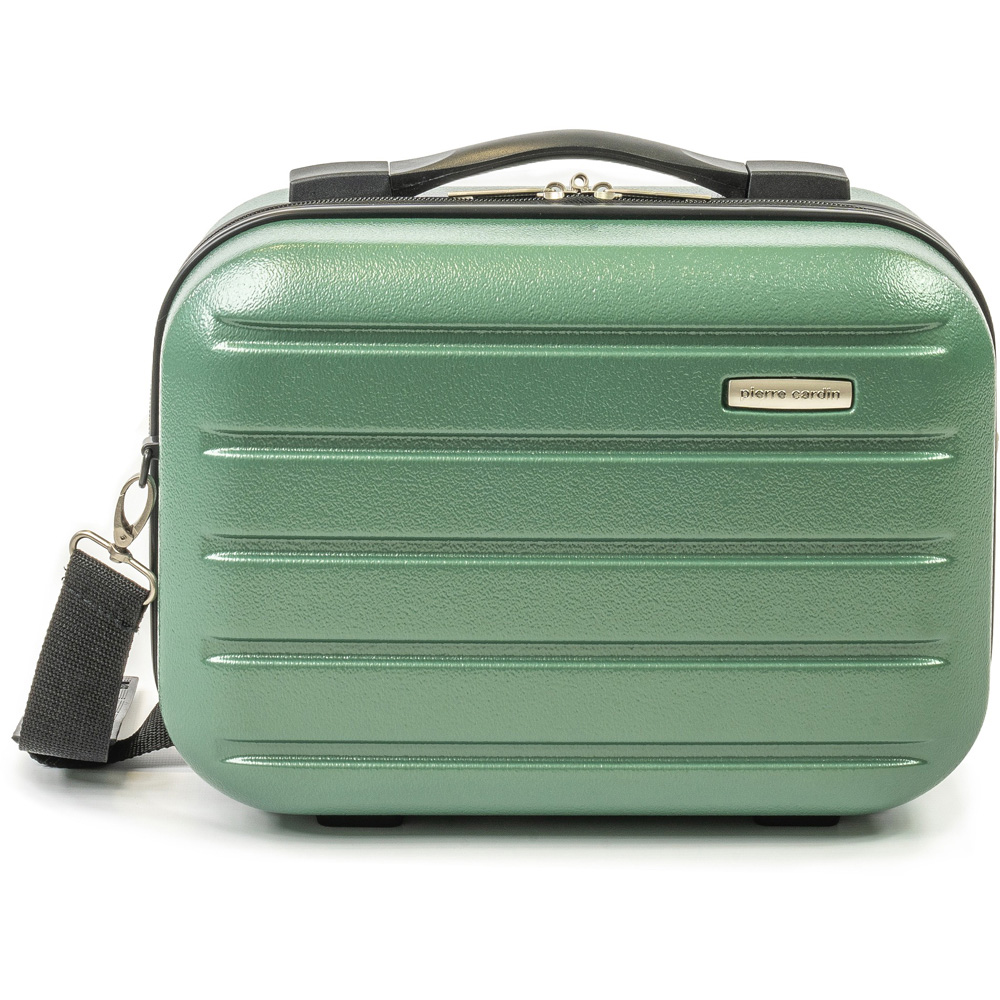 Pierre Cardin Set of 2 Green Lightweight Hard Shell Trolley Suitcase and Mini Vanity Case Set Image 4