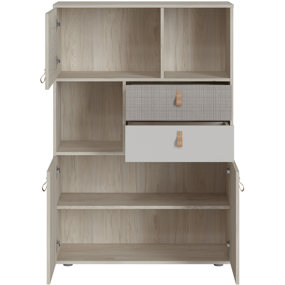 Florence Denim 3 Doors 2 Drawers Light Walnut Cashmere Cabinet Image 3