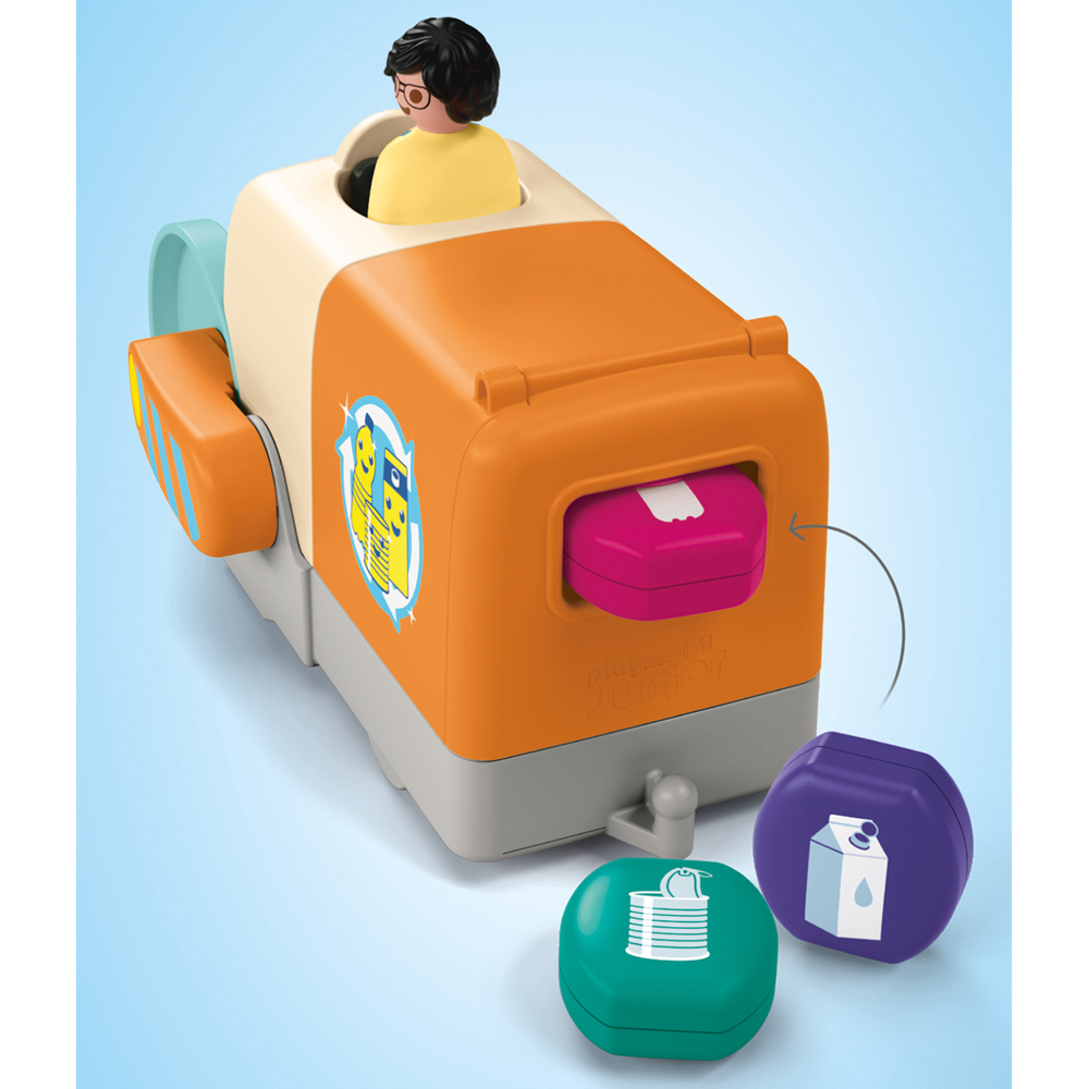 Playmobil Junior Push and Grab Garbage Collector Vehicle Playset Image 7