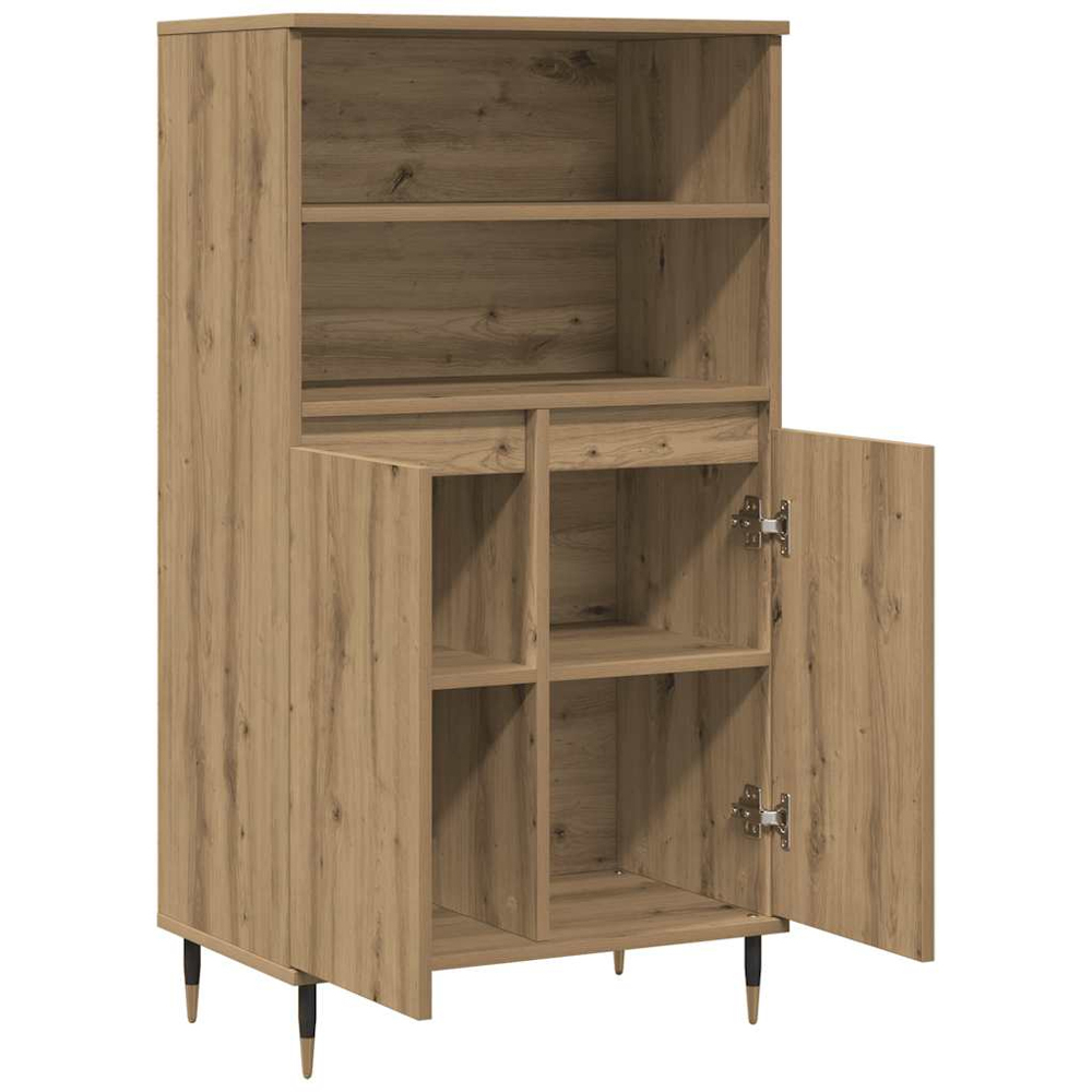 vidaXL 2 Door 2 Shelf Artisan Oak Highboard Image 4
